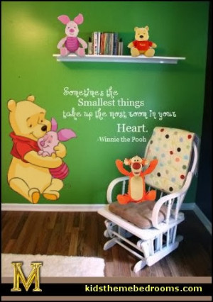 winnie the pooh wall quote decals-winnie pooh baby bedrooms