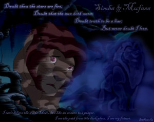 The Lion King Mufasa & Simba - Never Doubt I Love