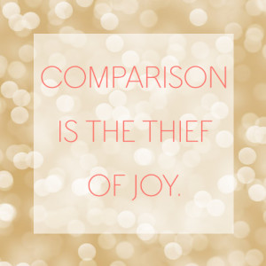 What things can you stop comparing to be happier today? Leave a ...