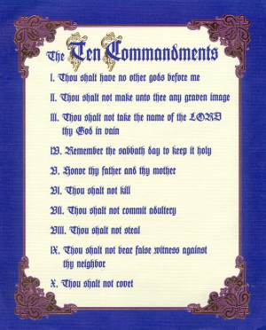 the 10 commandments for kids