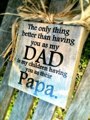 Perfect for fathers day! (for papa)