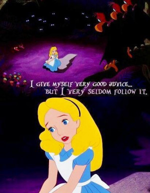 Disney Quotes Alice In Wonderland Alice in wonderland quote via