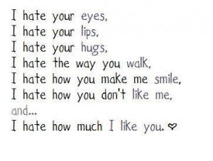hate how much I like you » Sad and Love Picture