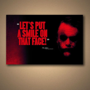 The Dark Knight THE JOKER Quote Poster by ManCaveSportsSigns