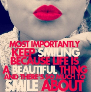 ... Marilyn Monroe quote reminding you to smile because life is beautiful