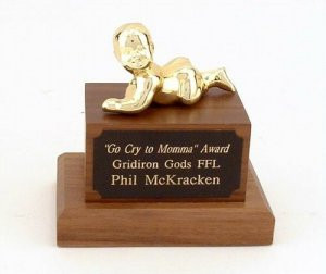 Funny Fantasy Football Loser Trophies :: Crybaby Whiner Trophy Funny ...