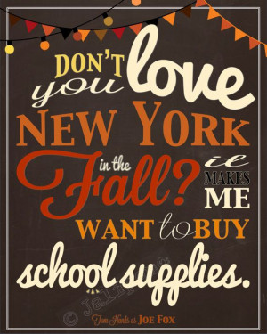 ... New York in the Fall - You've Got Mail Movie Printable Quote Wall