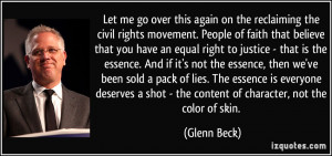 Let me go over this again on the reclaiming the civil rights movement ...