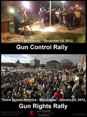 Gun control rally vs. gun rights rally