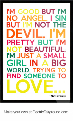 ... Monroe Quotes Im Pretty But Not Beautiful Marilyn monroe framed quote