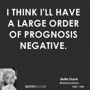 think I'll have a large order of prognosis negative.