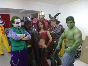 In an ellabortated Halloween Party (That took place on May 2011... ha ...