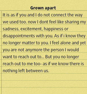 Grown apart