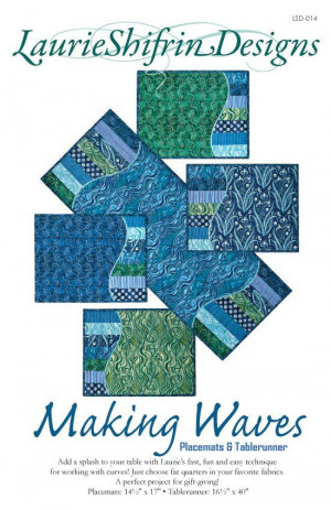 Making Waves Tablerunner & Placemats pattern by Laurie Shifrin