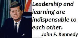 John Fitzgerald Jack Kennedy Leadersip Picture Quote