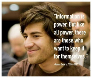 Aaron Swartz Quote Releasing aaron swartz's