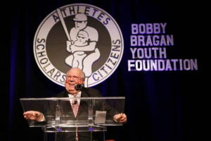 Verne Lundquist speaks at the Bobby Bragan Youth Foundation 2014