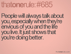 People Will Talk About You Quotes