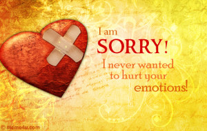 am sorry!I never wanted to hurt your emotions!