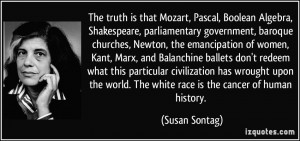 The truth is that Mozart, Pascal, Boolean Algebra, Shakespeare ...