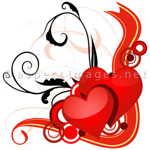 Valentinstag Rote Herzen Hintergrund Vektorgrafik Valentinstag Vektor