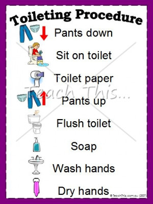 Toileting Procedure – Printable Special Needs Autism, Aspergers ...