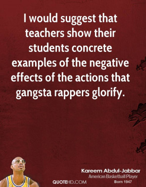 would suggest that teachers show their students concrete examples of ...