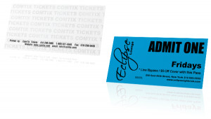 Admit One Ticket Strip Knob