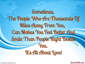 The People Who Are Thousands Of Miles Away From You...