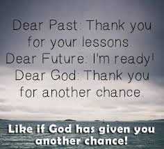 Thank you God for second chances.