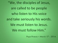 ... at: www.news.va/en/news/pope-francis-on-parish-visit-listen-to-jesus