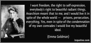 want freedom, the right to self expression, everybody's right to ...