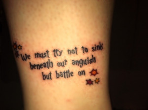 My Harry Potter Tattoo. Quote from Albus Dumbledore. Maroon and Gold ...
