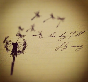 Pretty. #latestcreation dandelion. One day I'll fly away.