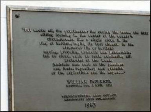 plaque on the courthouse quotes faulkner s description of the ...