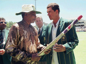 January 1997: Mandela and Proteas captain Hansie Cronje