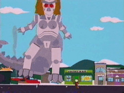 Mecha-Streisand destroying South Park .