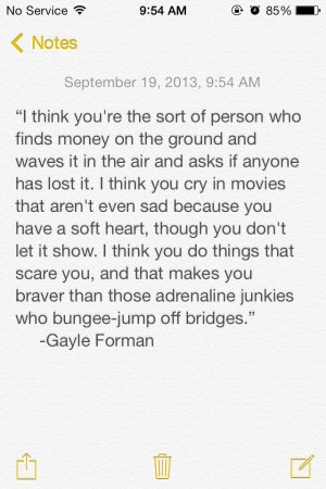 Just One Day Gayle Forman Quotes