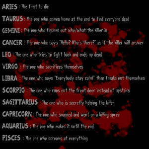 ... on your Zodiac sign. Although I don’t know if I agree with mine