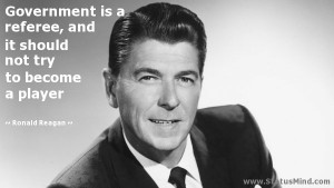 ... not try to become a player - Ronald Reagan Quotes - StatusMind.com