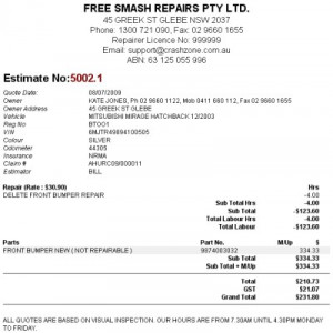 Supplementary images are sent to the original quote