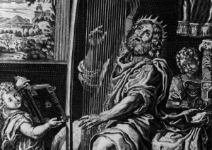 The original psalmster: King David on the harp. (Getty Images)