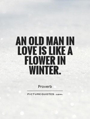 An old man in love is like a flower in winter. Picture Quote #1