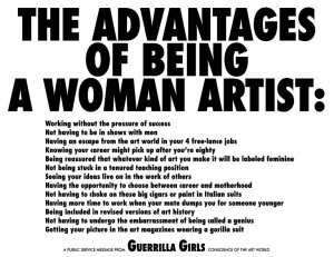 ... Center for Feminist Art: The Advantages of Being a Woman Artist