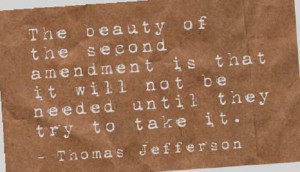 The beauty of the second amendment is that it will not be needed until ...