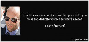 think being a competitive diver for years helps you focus and ...