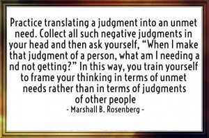 Practice translating a judgment into an unmet need. collect all such ...