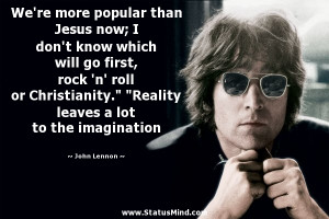 ... leaves a lot to the imagination - John Lennon Quotes - StatusMind.com