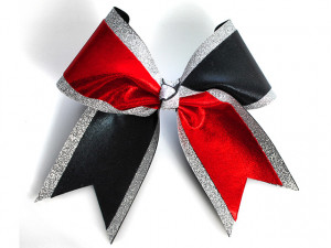 Cheerleading Bows Orange And Black Custom team cheer bows tick