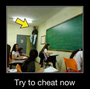 The teacher likes to get high in class!